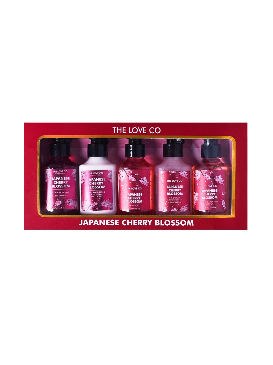 

The Love Co Japanese Cherry Blossom Shower Gel, Body Lotion, Shampoo, Gel Gift Set, White