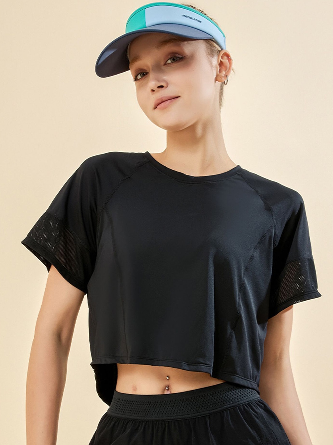 

LULU & SKY Boxy Crop Top, Black