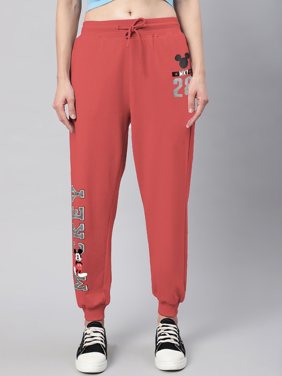 

Free Authority Women Mickey & Friends Printed Joggers, Rust