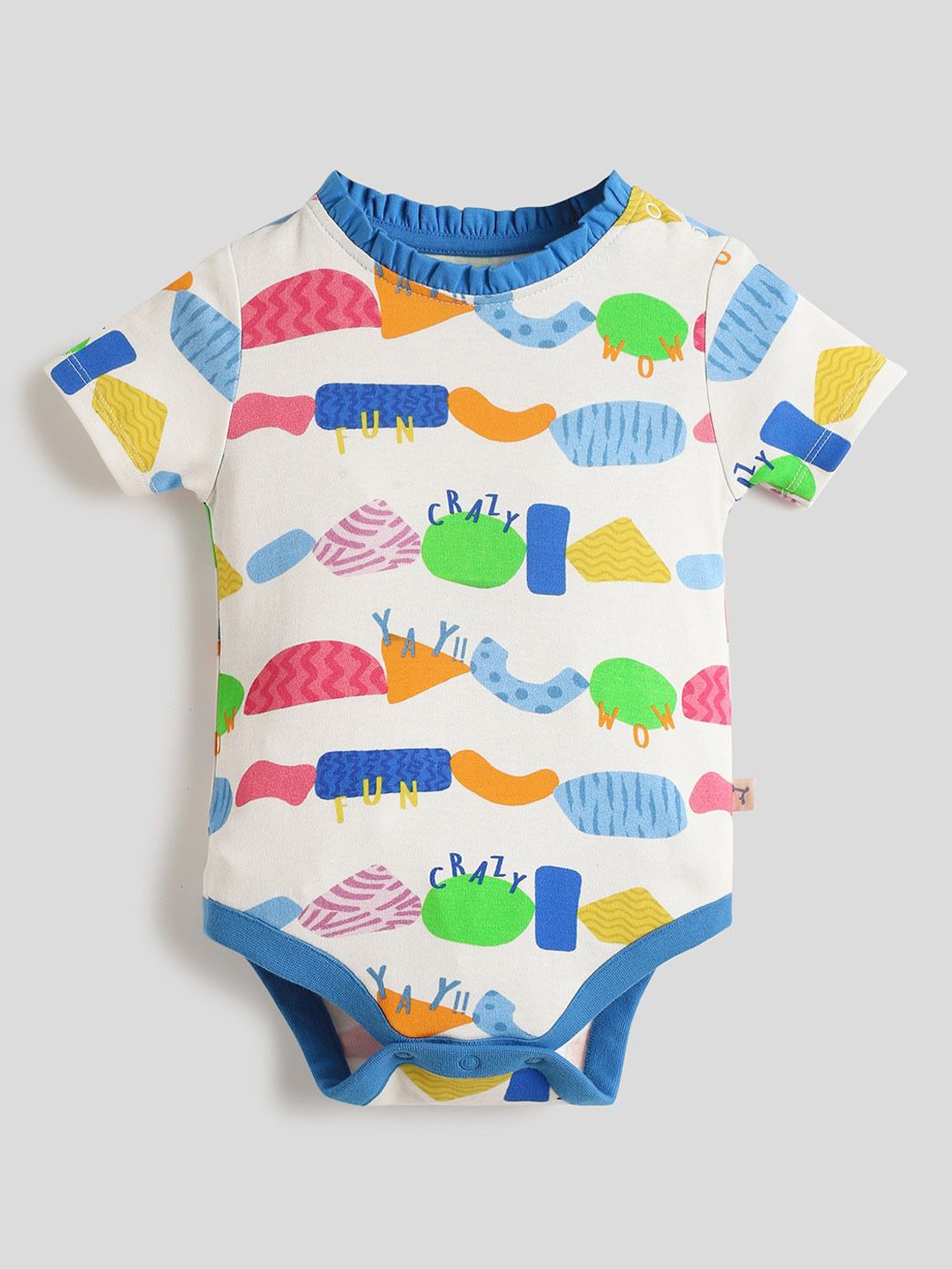 

Somersault Infants Girls Printed Pure Cotton Bodysuit, White