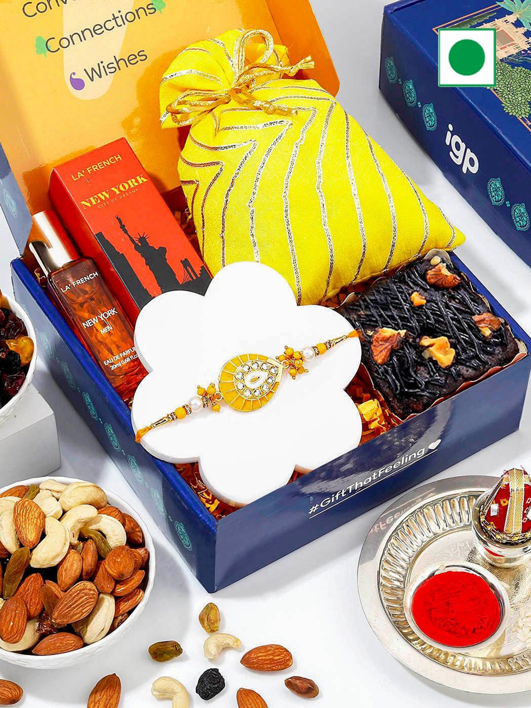 

IGP 1 Rakhis With 3 Assorted Gifts, Multi