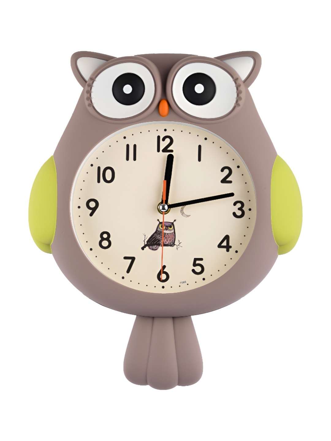 

COMICSENSE Peach-Coloured & Beige Textured Bird Shaped Contemporary Wall Clock