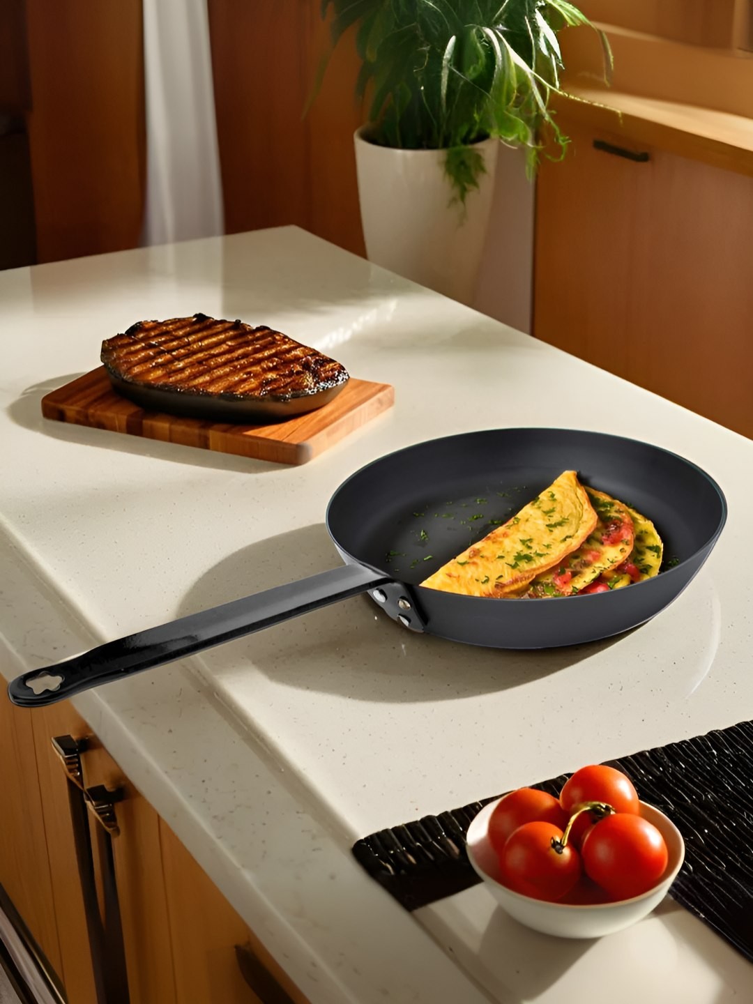 

UMAI Black Pre Seasoned Non Stick Frying Pan