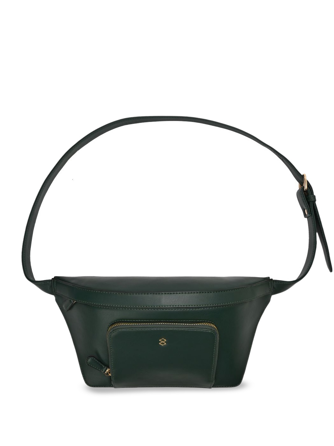 

HORRA Textured PU Structured Shoulder Bag with Bow Detail, Olive