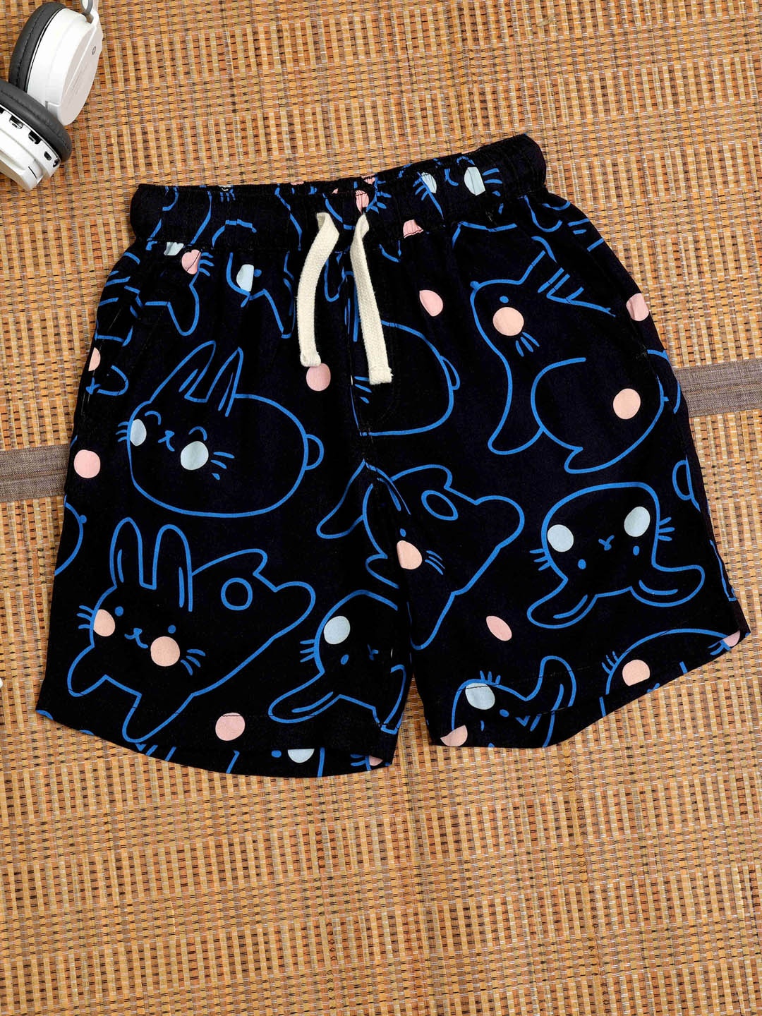 

The Lion and The Fish Boys Printed Shorts, Black