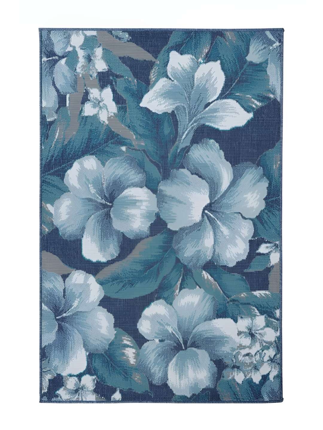 

Sapana Carpet-Mats Blue & White Floral Printed Rectangular Carpet