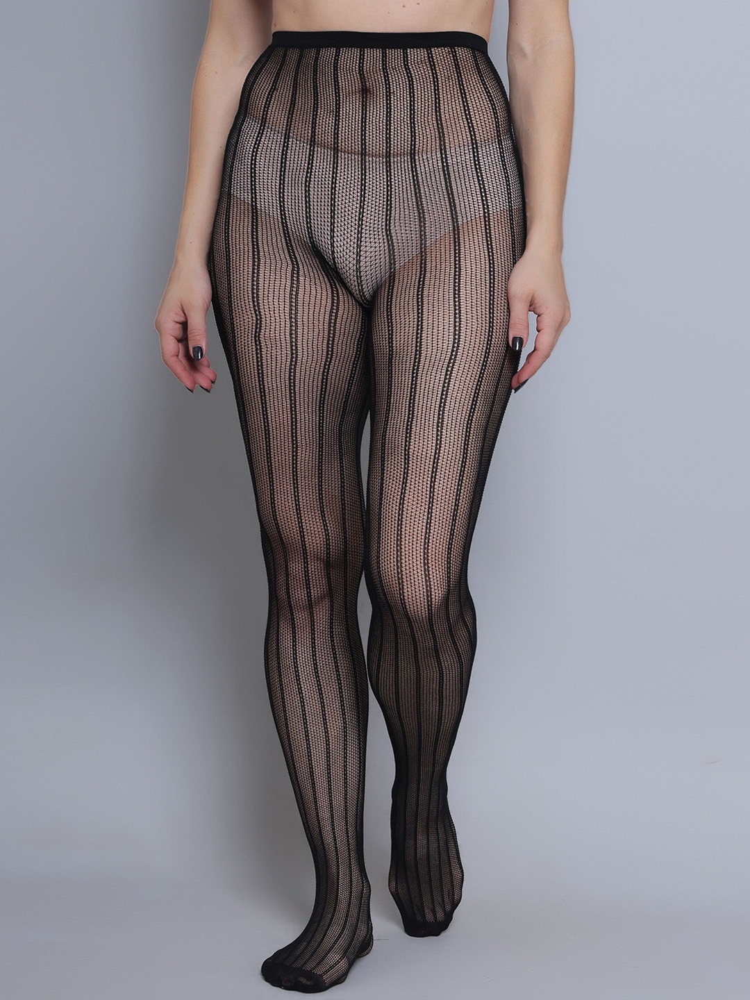 

COLOR STYLE Patterned Sheer Fishnet Pantyhose Stockings, Black