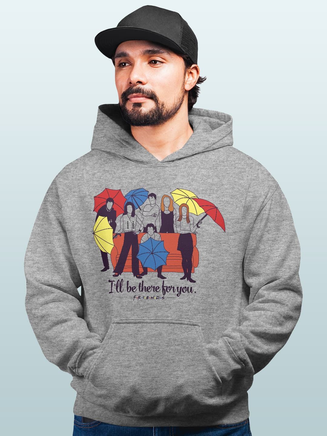 

macmerise Men Printed Hooded Sweatshirt, Grey