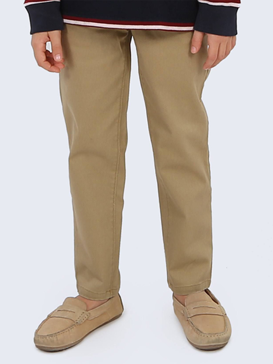 

One Friday Boys Relaxed Mid-Rise Chinos Trousers, Beige