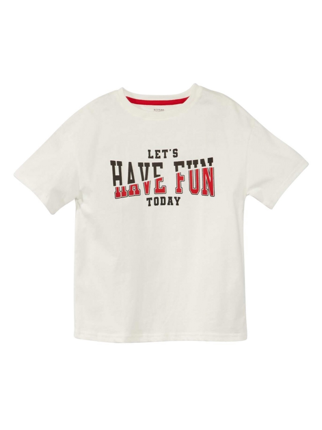 

KIABI Boys Typography Printed Pure Cotton T-shirt, Beige