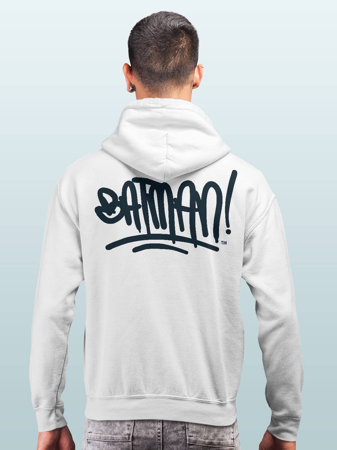 

macmerise Men Printed Hooded Sweatshirt, White