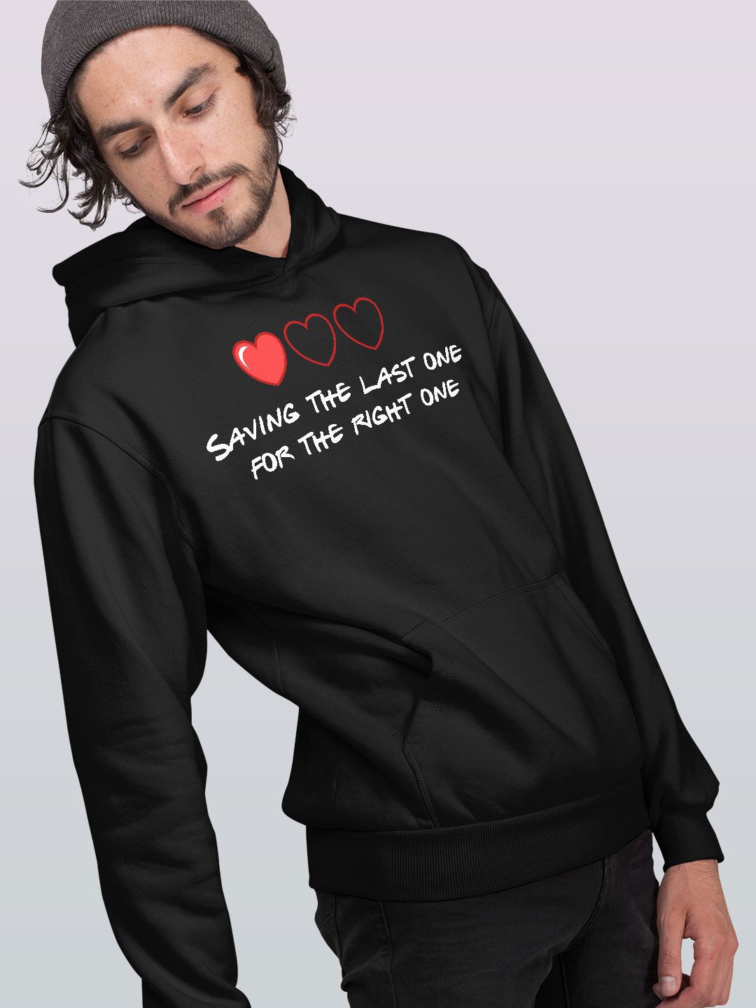 

macmerise Men Printed Hooded Sweatshirt, Black