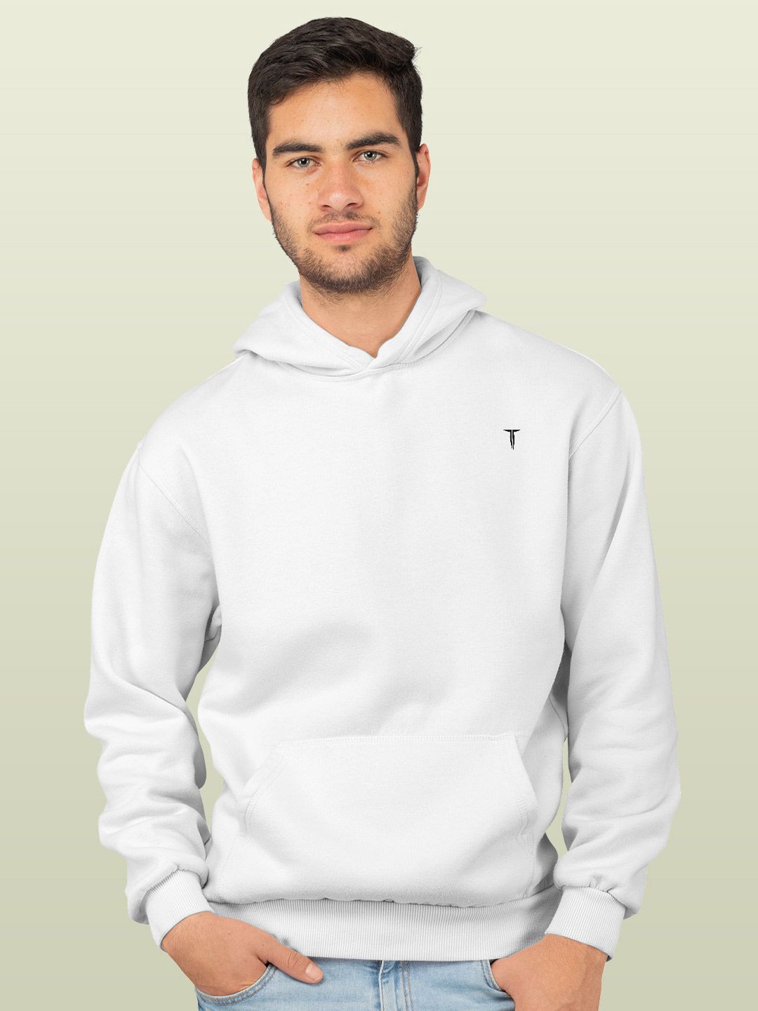 

macmerise Men Hooded Sweatshirt, White