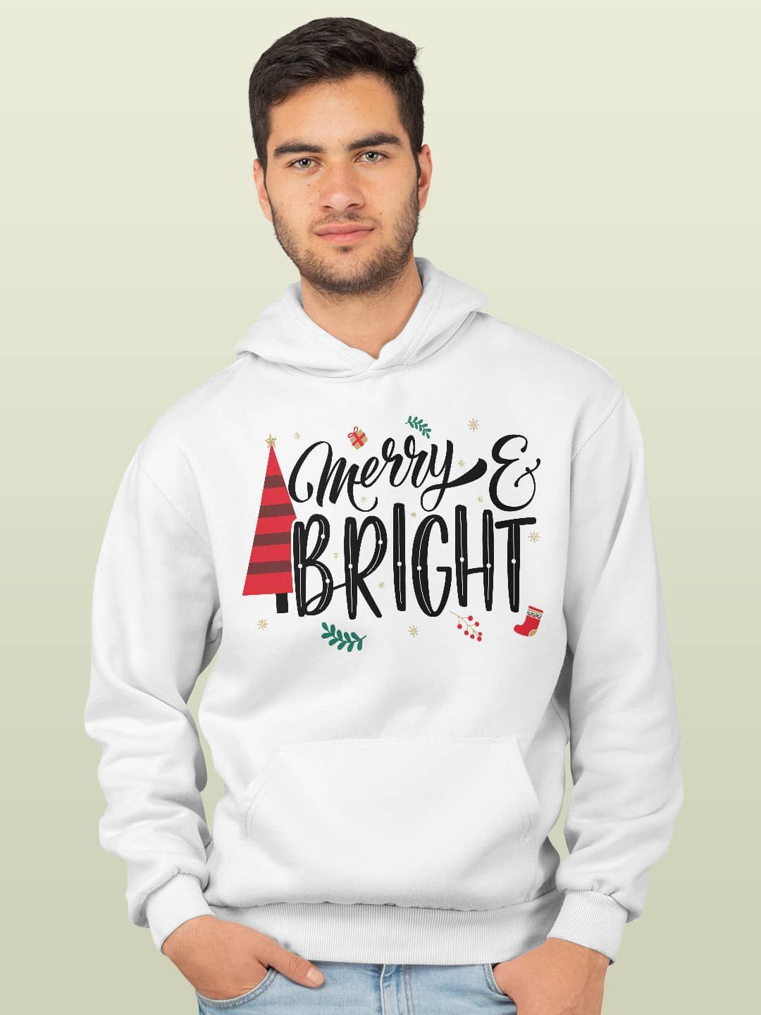 

macmerise Men Printed Hooded Sweatshirt, White