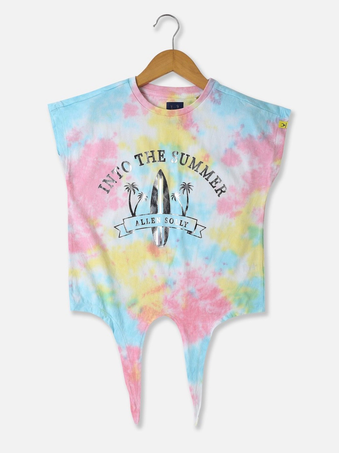 

Allen Solly Junior Girls Tie and Dye Round Neck Cotton T-shirt, Blue