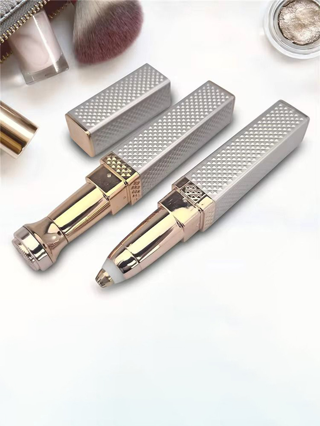 

Flying Monk 2 IN 1 Electric Removal Shaver For Eyebrow Body Facial Nose Hair Epilator, Silver