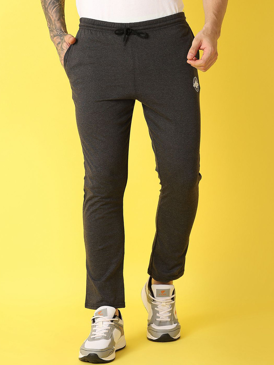 

V-Mart Men Cotton Track Pants, Charcoal