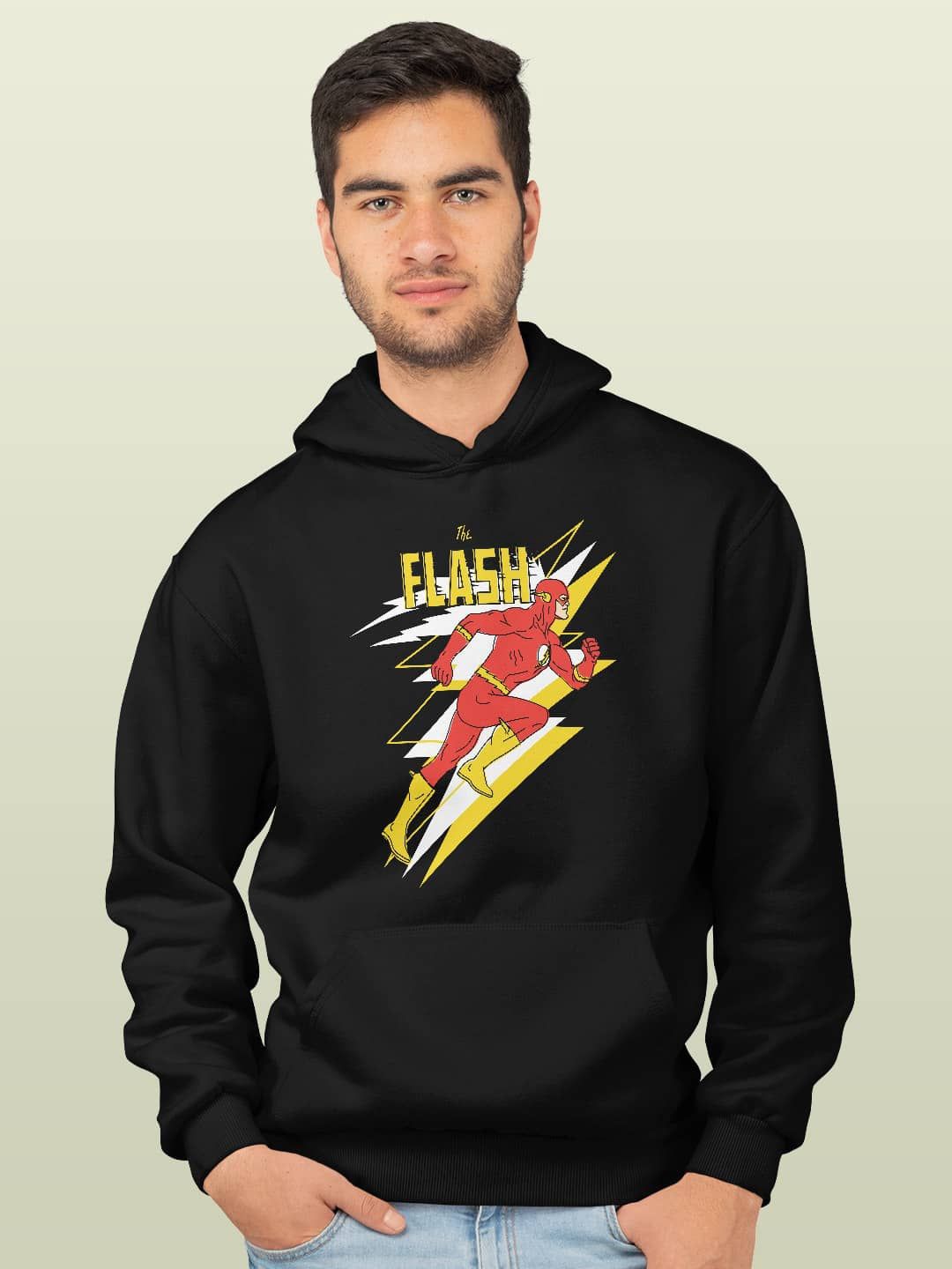 

macmerise Men Printed Hooded Sweatshirt, Black