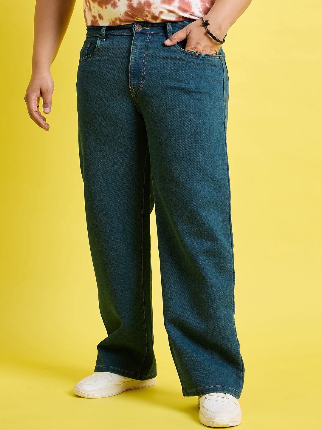 

bigbanana Men Plus Size Mid-Rise Stretchable Jeans, Navy blue