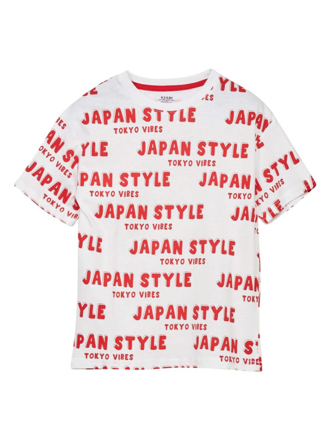 

KIABI Boys Conversational Printed Pure Cotton T-shirt, White