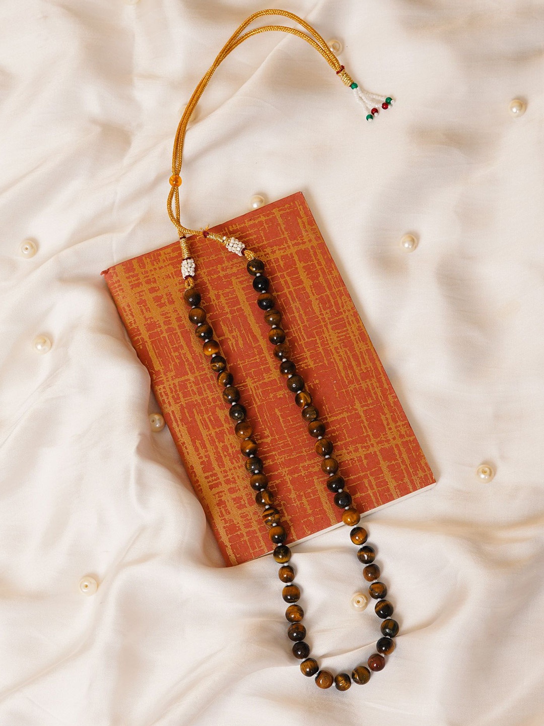 

Unnati Silks Amravati Round Ocean Beaded Necklace, Brown