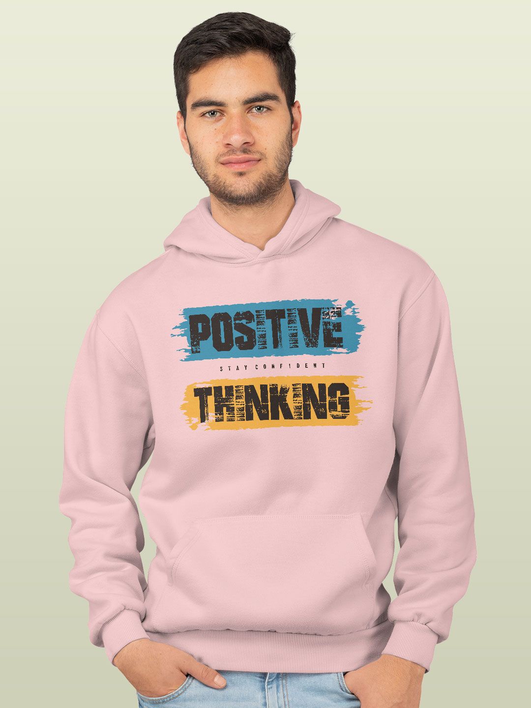 

macmerise Men Printed Hooded Sweatshirt, Pink