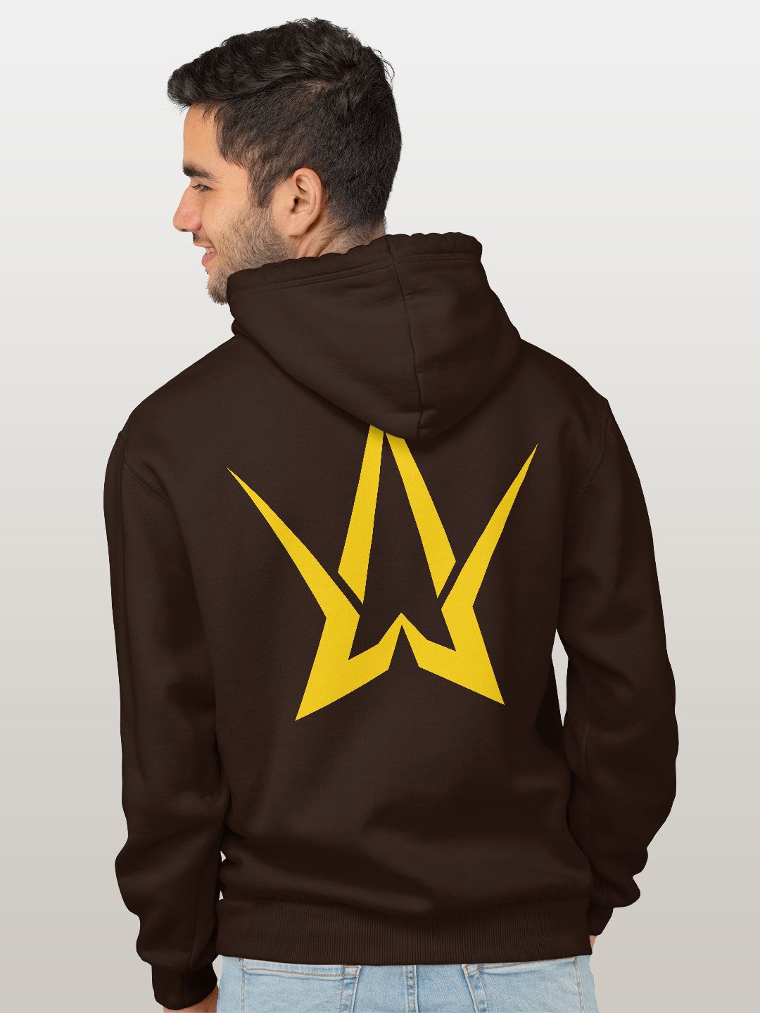 

macmerise Men Hooded Sweatshirt, Brown