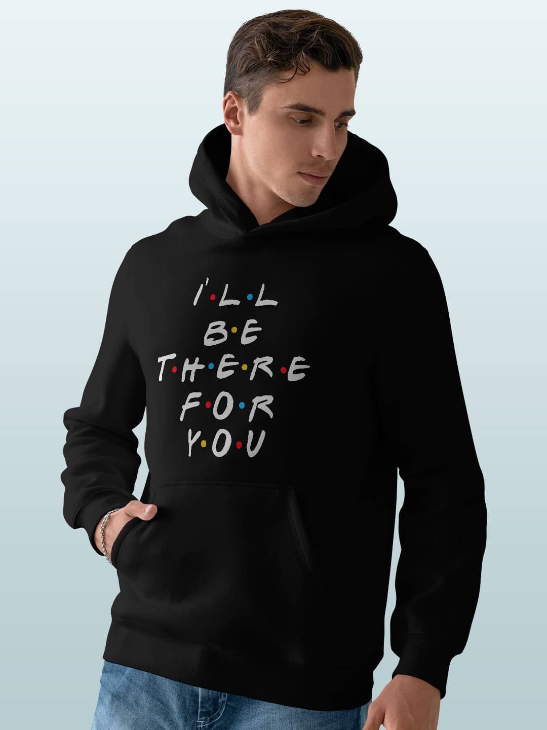 

macmerise Men Printed Hooded Sweatshirt, Black