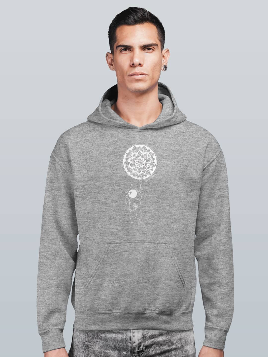 

macmerise Men Hooded Sweatshirt, Grey