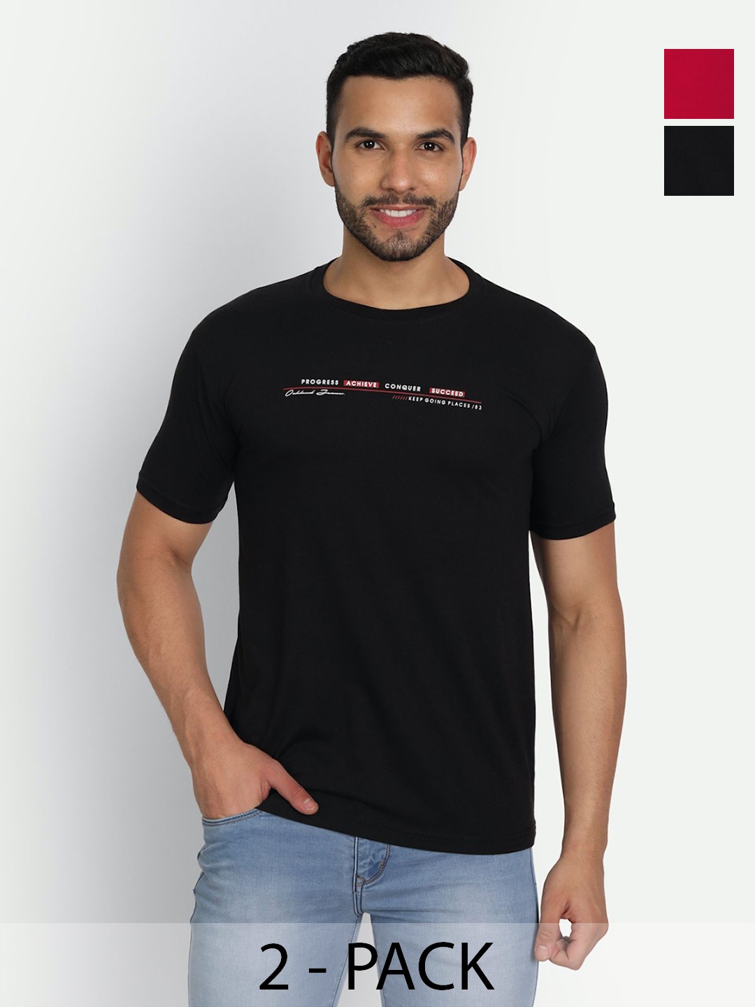 

ZEFFIT Men Typography 2 T-shirt, Multi