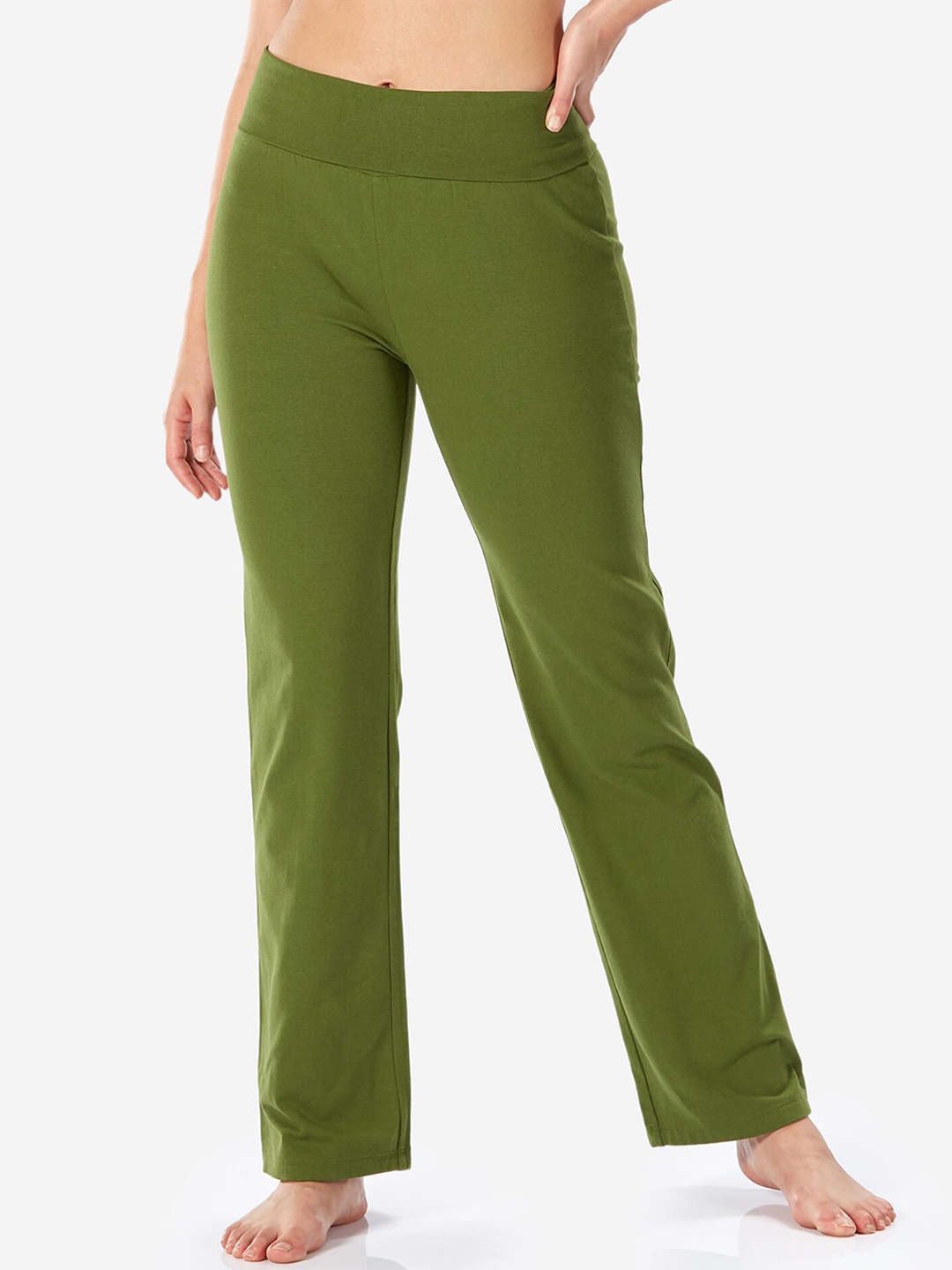

Domyos By Decathlon Women Mid Rise Lounge Pants, Green