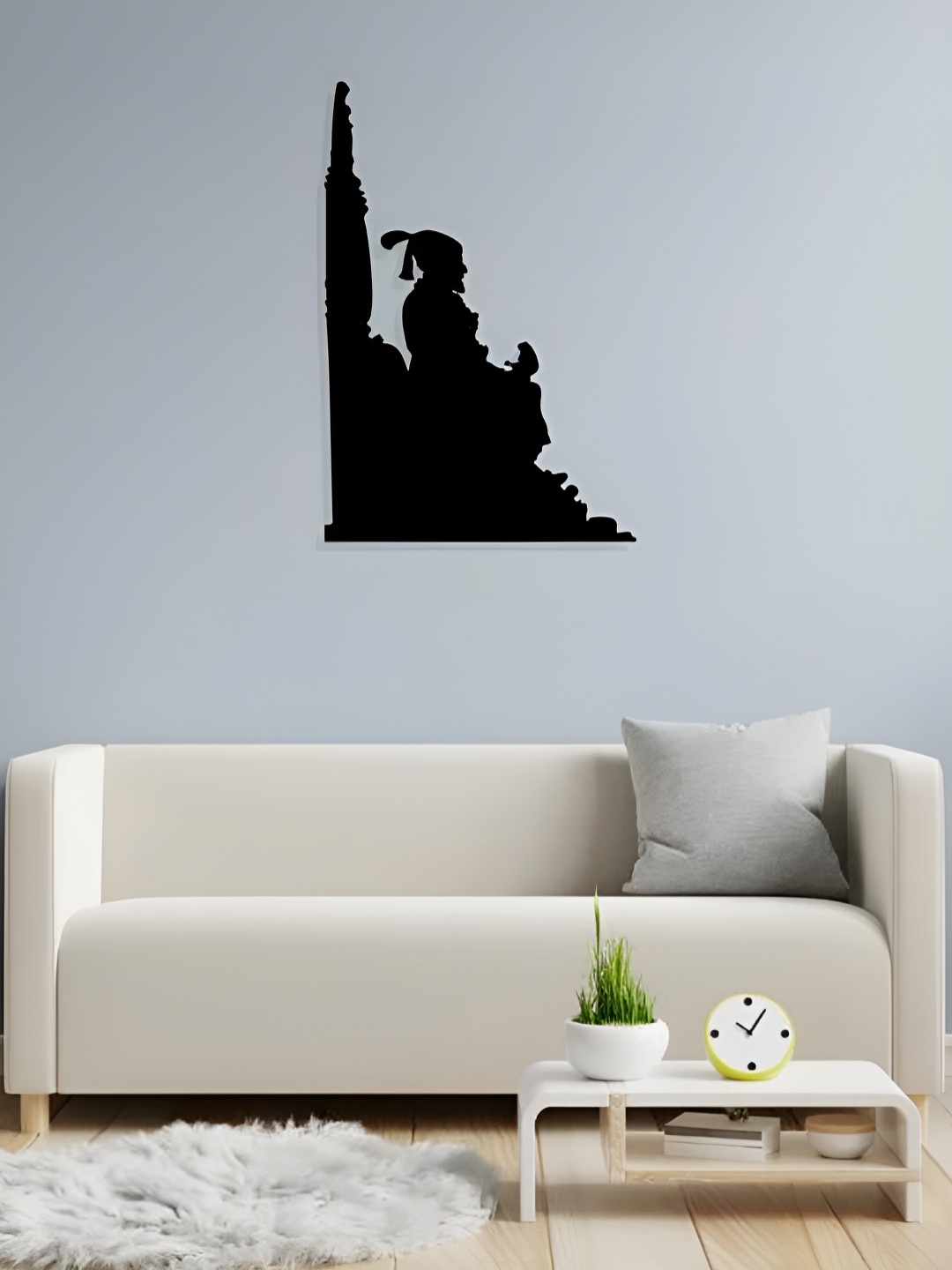 

ARTROOMS Black Shivaji Maharaj Metal Wall Hangings