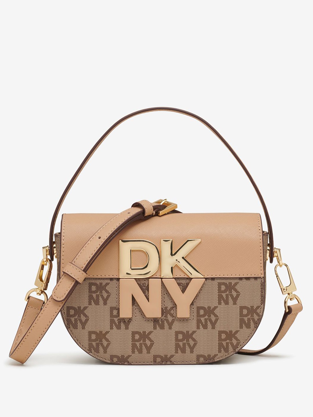 

DKNY Half Moon Sling Bag with Tasselled, Brown