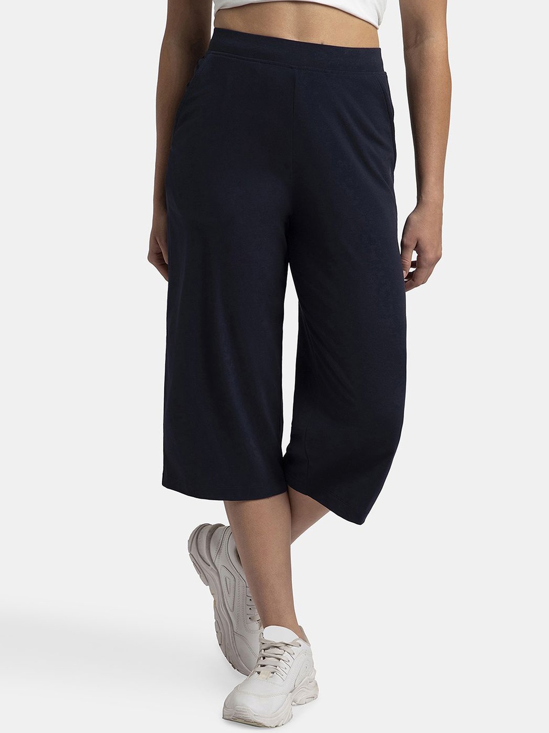 

Jockey Super Combed Cotton Rich Stretch Relaxed Fit Culottes-A150, Navy blue