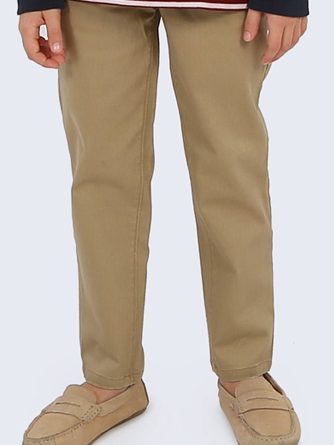 

One Friday Boys Relaxed Mid-Rise Chinos Trousers, Beige