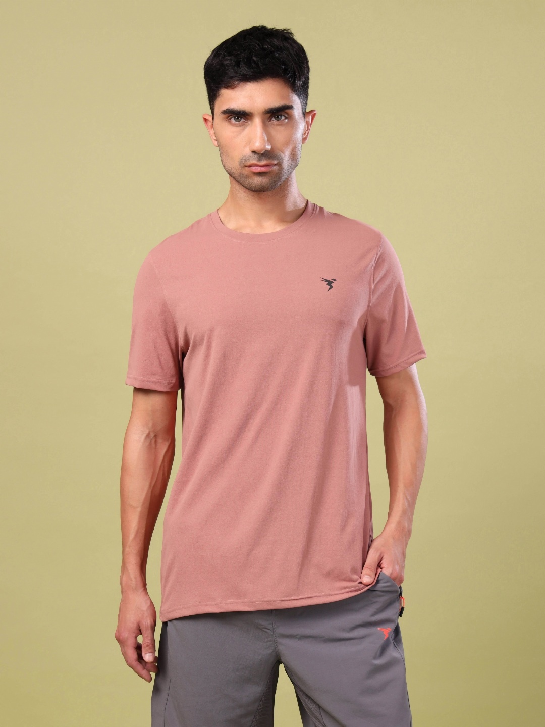 

Technosport Round Neck Slim Fit UPF50 Sports Tshirt, Red
