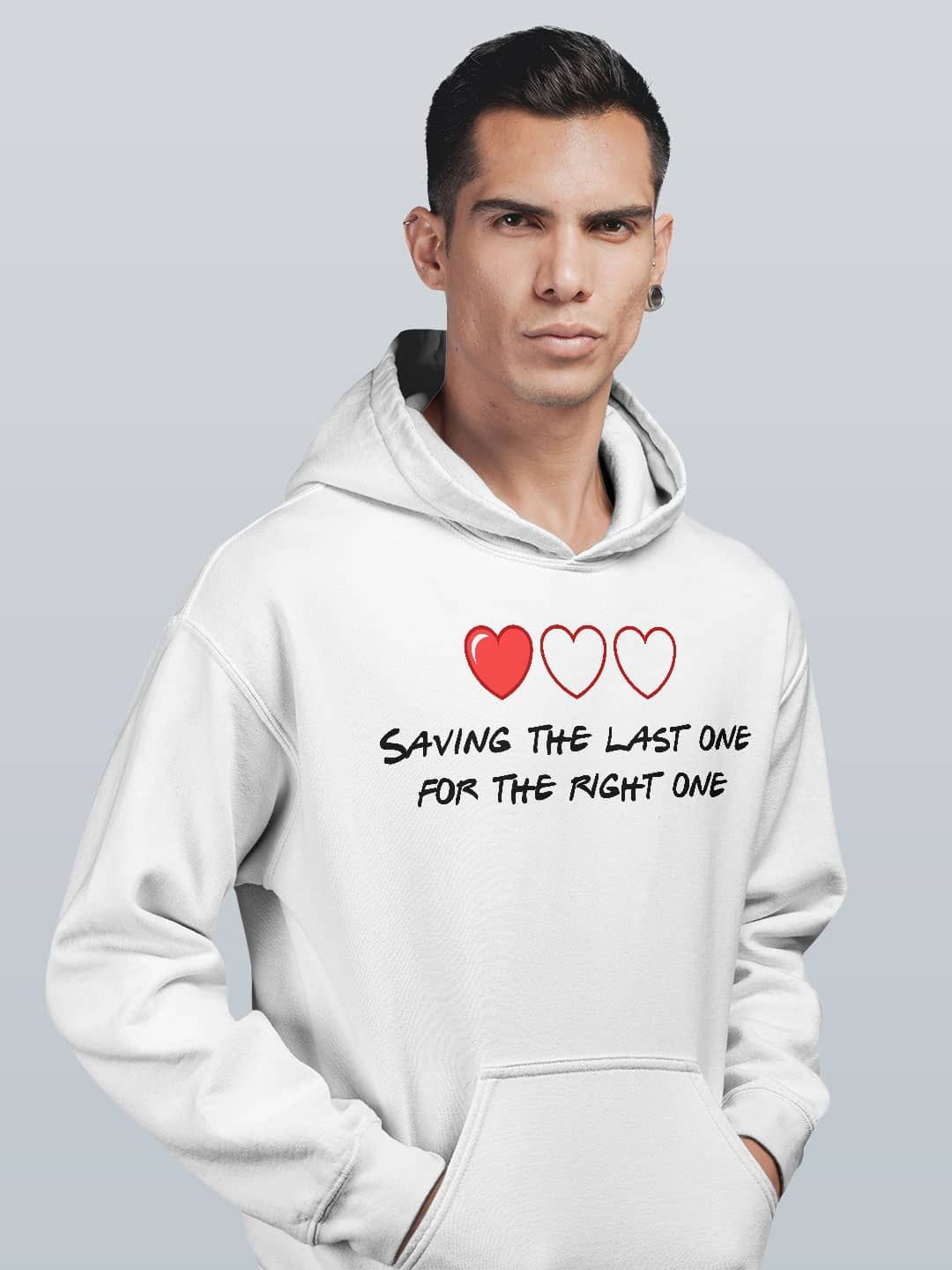

macmerise Men Printed Hooded Sweatshirt, White
