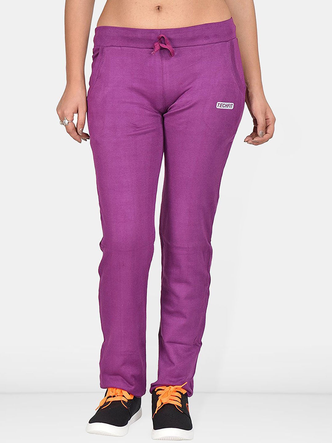 

Be You Women Mid-Rise Track Pants, Purple