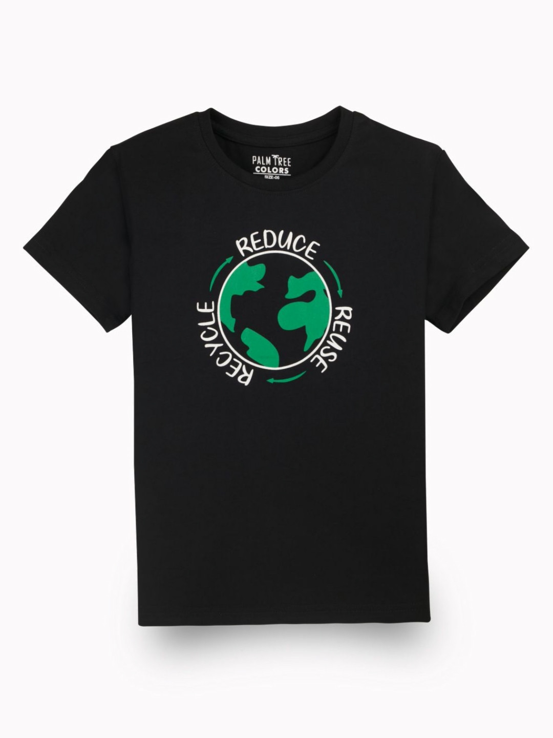 

Palm Tree Boys Typography Printed Applique T-shirt, Black