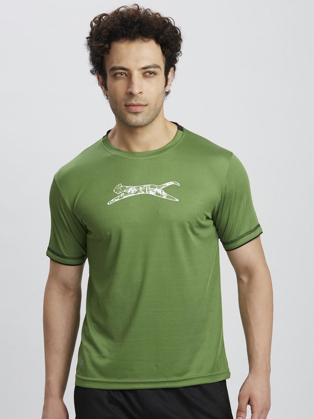 

Black Panther Men Graphic Printed Round Neck T-Shirt, Green
