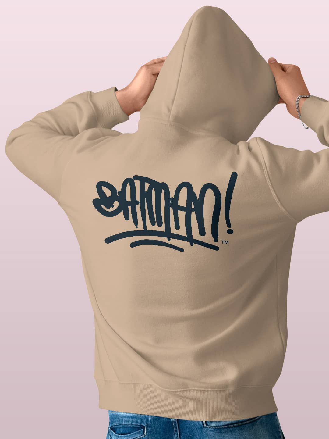 

macmerise Men Printed Hooded Sweatshirt, Beige
