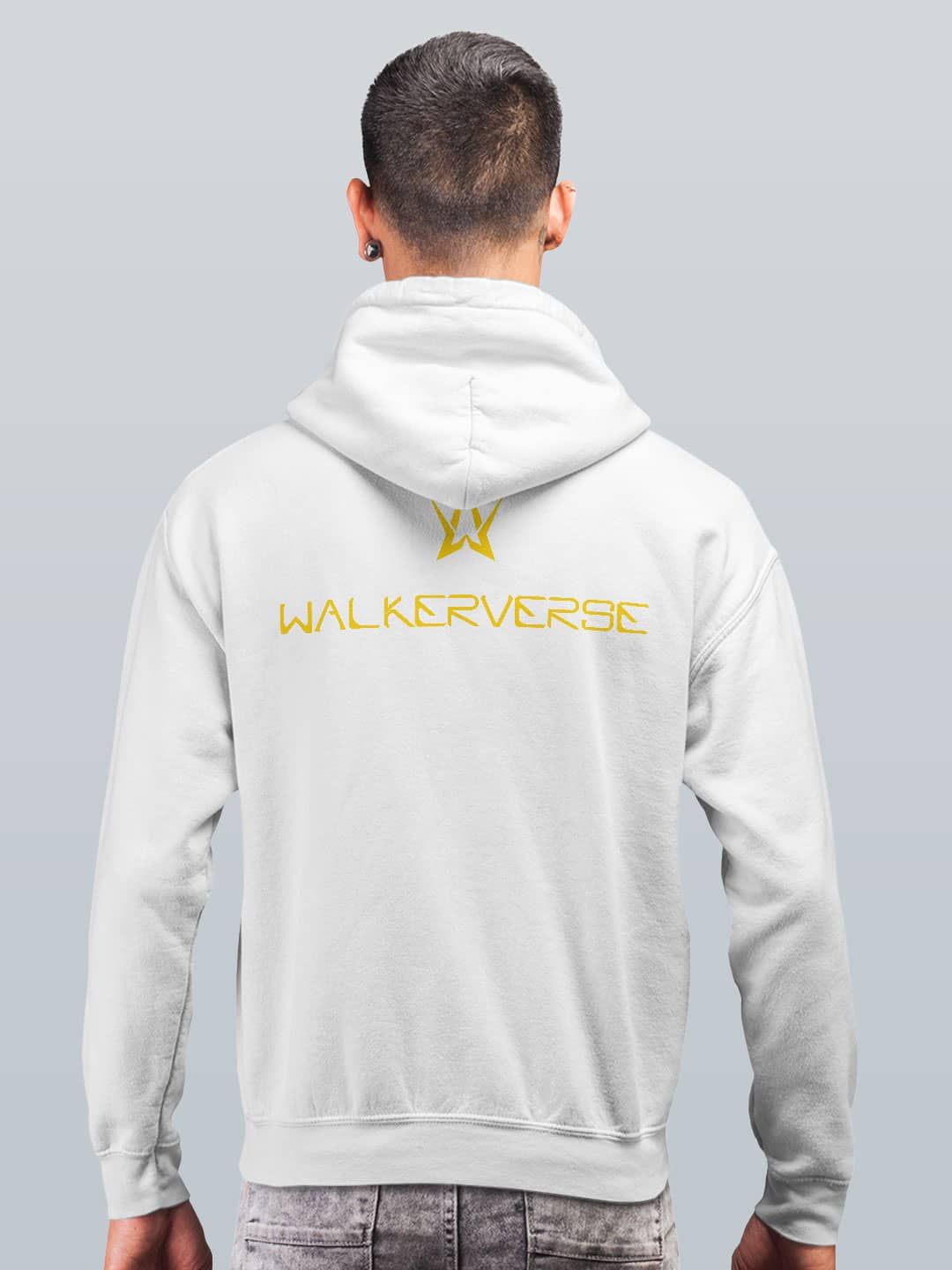 

macmerise Men Printed Hooded Sweatshirt, White