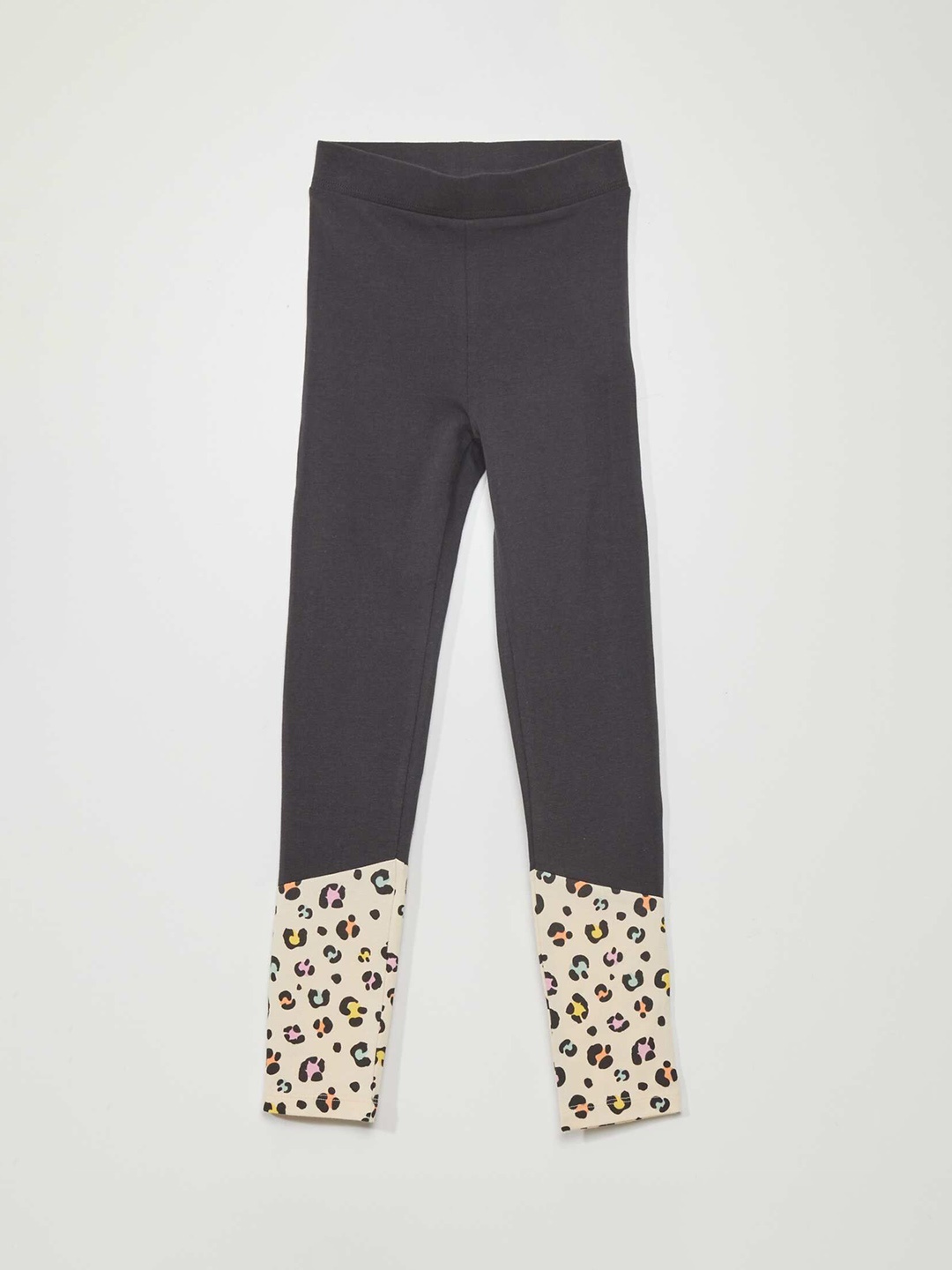 

KIABI Girls Printed Ankle-Length Leggings, Beige