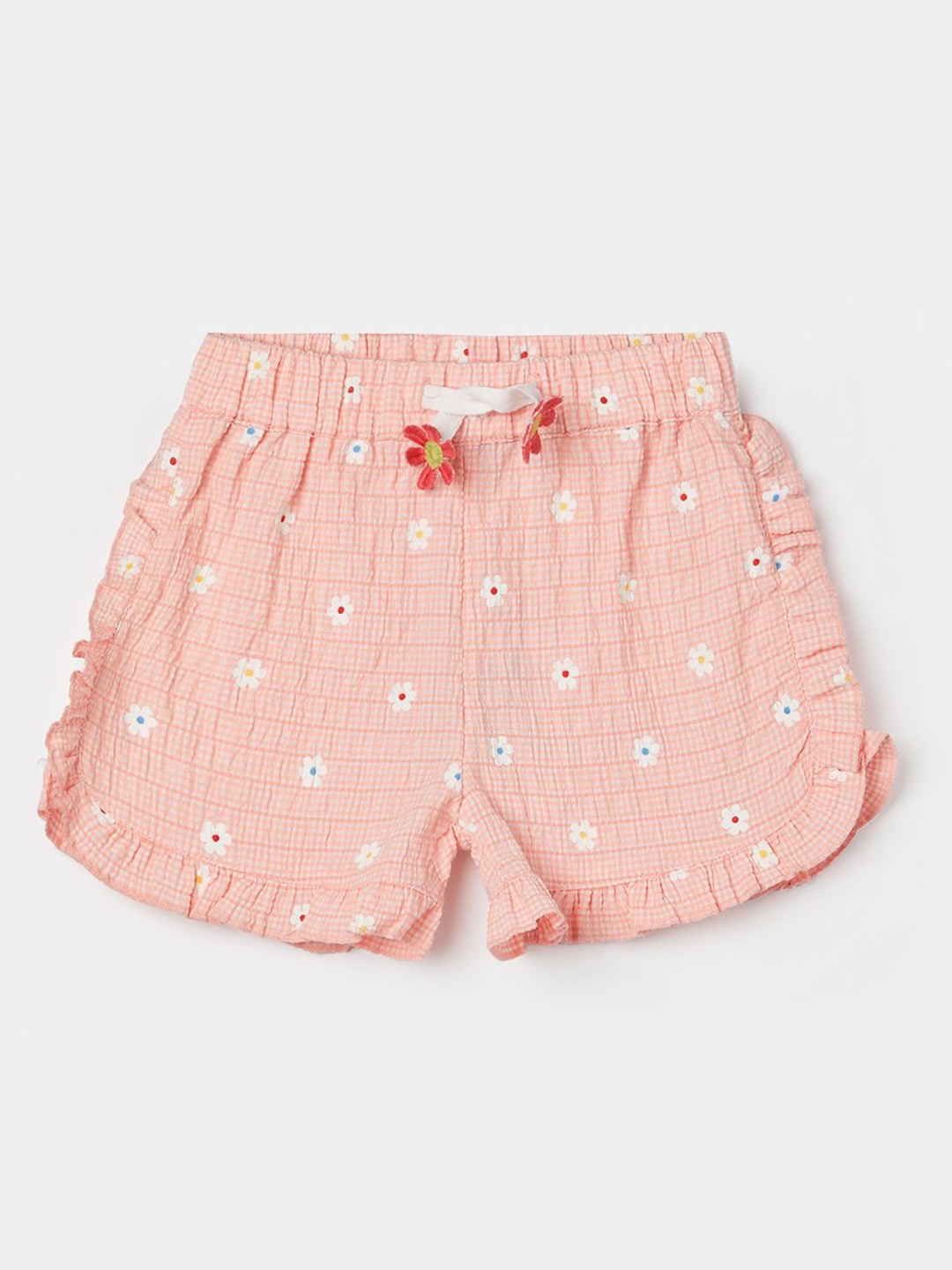 

Juniors by Lifestyle Girls Cotton Conversational Printed Shorts, Peach