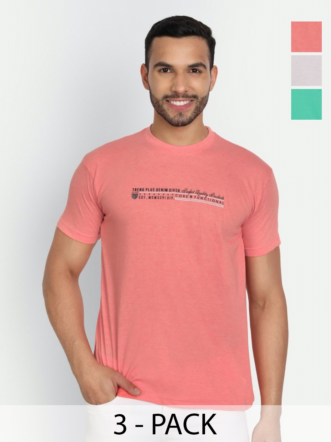 

ZEFFIT Men Typography 3 Printed T-shirt, Multi