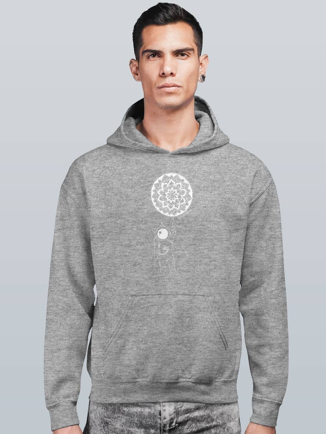 

macmerise Men Hooded Sweatshirt, Grey