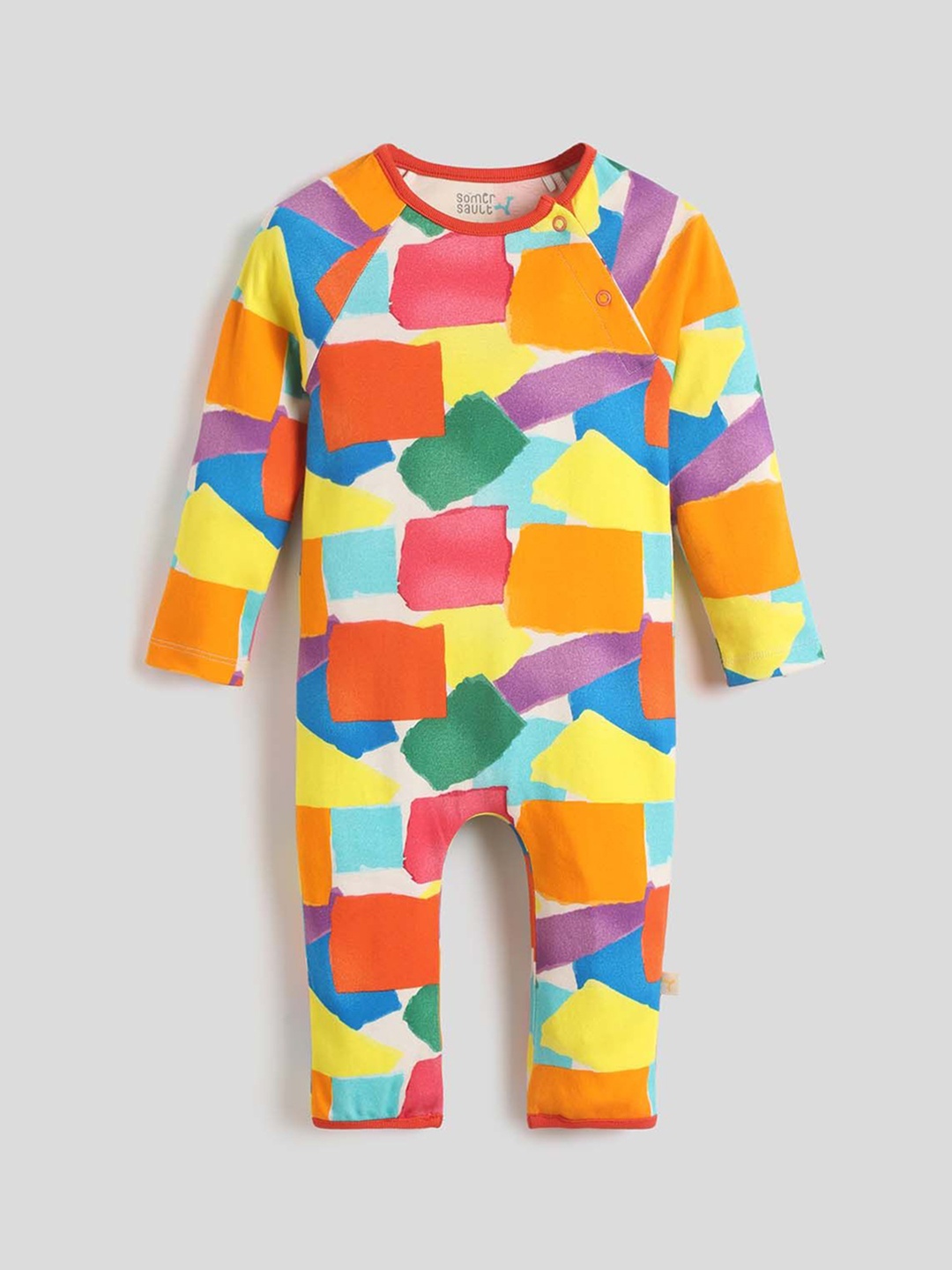 

Somersault Boys Printed Sleepsuit, Orange