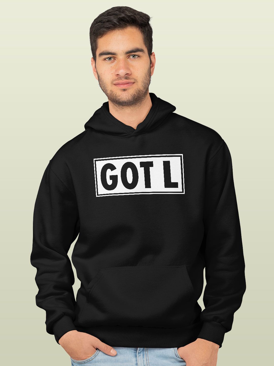 

macmerise Men Printed Hooded Sweatshirt, Black