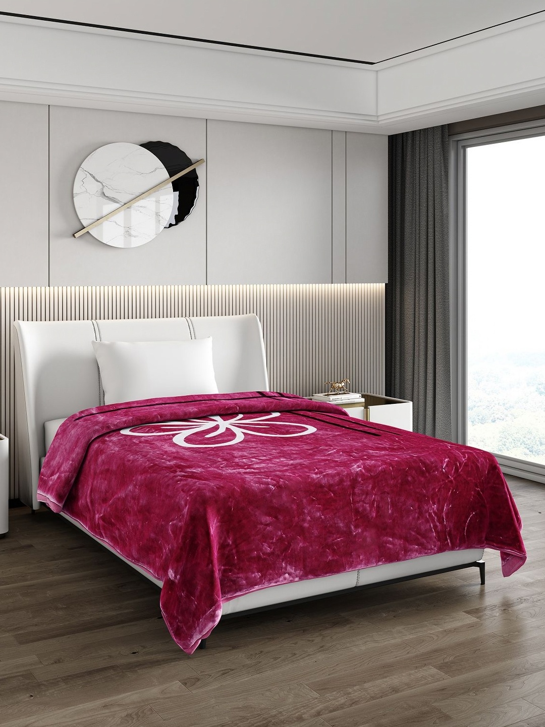 

Monte Carlo Pink & White Floral Printed Heavy Winter Single Bed Blanket