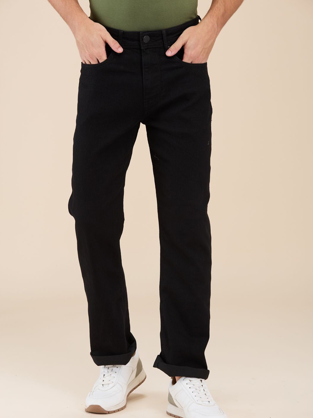 

Being Human Men Mid-Rise Bootcut Jeans, Black